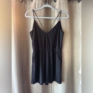 Sparkle & Fade Black Strappy Romper